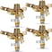 Ferraycle 4 Pieces 12 Inch Brass Impact Sprinkler Head with Nozzles Heavy Duty Adjustable 0360 Degrees Impulse Sprinkler Head Lawn Watering for Yard Irrigation