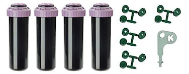 K-Rain K Rain ProPlus 34 Reclaimed Water RCW Gear Drive Rotor Sprinkler 4 12 PopUp 22 50 Spray Distance 40 360 Arc Spray Pattern with FullCircle Includes Install Kit 4 Pack