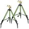 Triumpeek 2 Pack Impact Sprinkler on Tripod Base with Stakes 360 Degree Large Area Coverage Irrigator with Extension Legs Adjustable Brass Sprinkler Head Nozzle and 34 NH Inlet Hose Connection