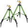Triumpeek 2 Pack Impact Sprinkler on Tripod Base with Stakes 360 Degree Large Area Coverage Irrigator with Extension Legs Adjustable Brass Sprinkler Head Nozzle and 34 NH Inlet Hose Connection