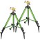 Triumpeek 2 Pack Impact Sprinkler on Tripod Base with Stakes 360 Degree Large Area Coverage Irrigator with Extension Legs Adjustable Brass Sprinkler Head Nozzle and 34 NH Inlet Hose Connection