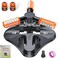 WOVUU Garden SprinklerUpgrade Lawn Sprinklers Automatic 360 Degree Rotating Irrigation Grass Water Sprayer SystemGarden Hose Sprinkler for YardBuilt in 36 Units Angle Spray NozzlesOrange1Pack