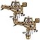 Biswing 12 Inch Impact Sprinkler 2 Pack Heavy Duty Zinc Alloy Lawn Sprinkler Head with Nozzle Adjustable 20360 Degree Large Coverage Pattern Watering Sprinkler for Grass Patio Garden Irrigation