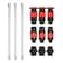 Eden 99989 MultiAdjustable Sprinkler with Metal Extension Set 12 pcs Connects to Most Standard 12 inch Threaded Lawn and Garden Watering System