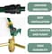 Hourleey 3Arm Garden Sprinkler 2 Pack HighRise Lawn Sprinkler with Adjustable Telescoping Base 360 Degree Rotation Sprinklers for Large Area Coverage Gardening Watering Lawn Irrigation System