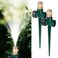 LIULO TOOL 2 Pack Metal Lawn Sprinkler Automatic Brass Sprinkler with Spike Base 360 Degree Adjustable Sprinklers Nozzle Large Area Coverage for Lawn Grass Patio Garden Irrigation