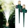 LIULO TOOL 2 Pack Metal Lawn Sprinkler Automatic Brass Sprinkler with Spike Base 360 Degree Adjustable Sprinklers Nozzle Large Area Coverage for Lawn Grass Patio Garden Irrigation