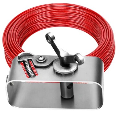 DIRAEEN Upgraded 2025 Pool Cover Cable131CW 131Feet Cable and HeavyDuty Winch for Winter Safe Above Ground Swimming Pool Cove
