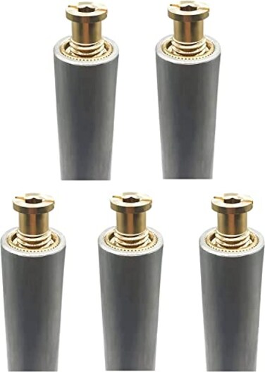 Poolzilla 5 Pack 10 Aluminum Tube with Brass Anchor for Pool Safety Cover Installation Anchor Installation for Loose Ground or with Pavers Extra Long