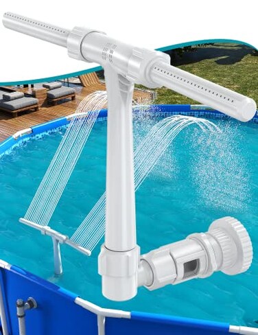 SUMMERBUDDY Pool Fountain for Above and InGround Pools Adjustable Dual Spray Waterfall Sprinkler Cooler for Pool Swimming Pool Spa Water Fountain HighPressure Pool Spray Fountain