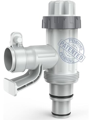 POOLHACKER Patented Pool Plunger Valve Plus for Above Ground Pool Pool Pipe Holder with Plunger Valve Pool Parts and Accessories Shut Off Valve Replacement for Above Ground Pool Fittings