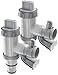 MASCARRY PATENTED Above Ground Swimming Pool Hose Adapter with Plunger Valve and Pipe Holder Replacement Parts for Pool Pump System 2 PACK