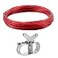 PAMASE Pool Cover Cable Winch Kit 100ft Plastic Coated Steel Wire Heavy Duty Zinc Alloy Spring Loaded Ratchet for Above Ground Swimming Pool Winter