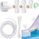 Gulfmew 328FT Pool Slide Water Tubing Kit with 3 Brass Water Sprayer Pool Slide Spray Kit for Above Ground and Inground Pools Slides Easy Install for Summer Swimming Fun