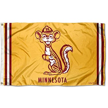 College FlagsBanners Co. Minnesota Gophers Vintage Retro Throwback 3x5 Banner Flag