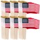 Uelfbaby 500 Pack Small American Flags on Stick 4x6 Inch Small US FlagsMini American Flag Hand Held Stick Flags with KidSafe Spear Top Independence Day Memorial Day Decorations