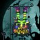 FLAGMESAGE Halloween Lighted Garden Flag for Outside Led Solar Yard Flag 8 Modes Witch Feet Shape Flag 12x18 Double Sided Cauldron Eyeball Black Cat Decorations for Home Porch