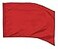 Cousin's Concert Attire Red Color Guard Flag Curved Rectangle Solid Color Flag for Practice Made of Easy to Clean Polyester Habutai