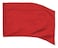 Cousin's Concert Attire Red Color Guard Flag Curved Rectangle Solid Color Flag for Practice Made of Easy to Clean Polyester Habutai