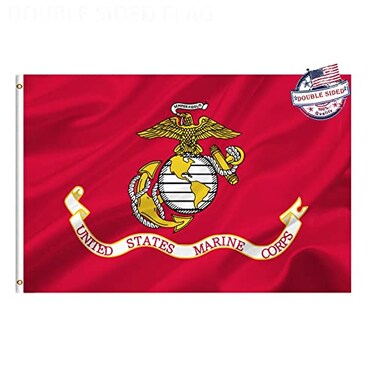 Mosprovie Heavy Duty 2x3 USMC Flag Double Sided 100 Polyester Outdoor Marine Corps Emblem Includes 2 Brass Grommets