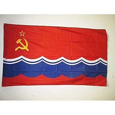 AZ FLAG Estonian Soviet Socialist Republic Flag 3 x 5 for a Pole Estonia SSR Flags 90 x 150 cm Banner 3x5 ft with Hole