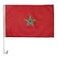 AZ FLAG Morocco Car Flag 18 x 12 Moroccan Car flags 30 x 45cm Banner 18x12 INCHES PLASTIC STICK