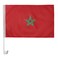 AZ FLAG Morocco Car Flag 18 x 12 Moroccan Car flags 30 x 45cm Banner 18x12 INCHES PLASTIC STICK