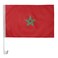 AZ FLAG Morocco Car Flag 18 x 12 Moroccan Car flags 30 x 45cm Banner 18x12 INCHES PLASTIC STICK