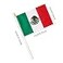 Ckexin 25Pack Small Mexico Flag Handheld Mini Mexican Flag on Stick 5x8 Inch