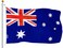 G128 Australia Australian Flag 3x5 Ft LiteWeave Series Printed 100D Polyester Country Flag Vibrant Colors Brass Grommets