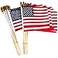 Thirty seven DAYS 50 Pack Small American Flags on Stick 5x8 InchMini American US FlagsAmerican Hand Held Stick Flags Spear Top 5x8 Inch50 pack