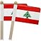 TSMD Lebanon Stick Flag Lebanese Republic Small Mini Hand Held Flags5x8 Inch12 Pack