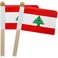 TSMD Lebanon Stick Flag Lebanese Republic Small Mini Hand Held Flags5x8 Inch12 Pack