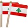 TSMD Lebanon Stick Flag Lebanese Republic Small Mini Hand Held Flags5x8 Inch12 Pack