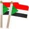 TSMD Sudan Stick Flag Sudanese Small Mini Hand Held Flags5x8 Inch12 Pack