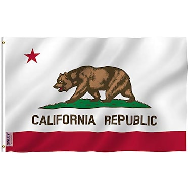 Anley Fly Breeze 3x5 Foot California State Flag Vivid Color and Fade proof Canvas Header and Double Stitched Calif CA Flags Polyester with Brass Grommets 3 X 5 Ft