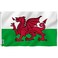 Anley Fly Breeze 3x5 Foot Wales Flag Vivid Color and Fade Proof Canvas Header and Double Stitched Welsh National Flags Polyester with Brass Grommets 3 X 5 Ft