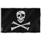Anley Fly Breeze 3x5 Foot Jolly Roger Flag with Patch Vivid Color and Fade proof Canvas Header and Double Stitched Pirate Flags Polyester with Brass Grommets 3 X 5 Ft