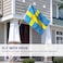 Anley Fly Breeze 3x5 Foot Sweden Flag Vivid Color and Fade proof Canvas Header and Double Stitched Swedish Banner Flags Polyester with Brass Grommets 3 X 5 Ft