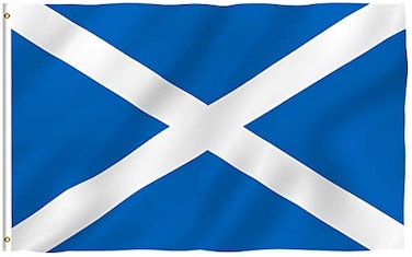 Anley Fly Breeze 3x5 Foot Scotland Flag Vivid Color and Fade proof Canvas Header and Double Stitched Scottish National Flags Polyester with Brass Grommets 3 X 5 Ft
