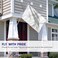 Anley Fly Breeze 3x5 Foot Solid White Flag Vivid Color and Fade proof Canvas Header and Double Stitched Plain White Flags Polyester with Brass Grommets 3 X 5 Ft