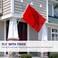 Anley Fly Breeze 3x5 Foot Solid Red Flag Vivid Color and Fade proof Canvas Header and Double Stitched Plain Red Flags Polyester with Brass Grommets 3 X 5 Ft