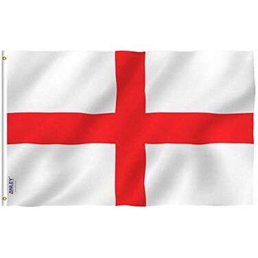 Anley Fly Breeze 3x5 Foot England Flag Vivid Color and Fade proof Canvas Header and Double Stitched English National Flags Polyester with Brass Grommets 3 X 5 Ft