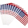 Anley US National United States Mini Flag 12 Pack Hand Held Small Miniature American Flags on Stick Fade Resistant Vivid Colors 5x8 Inch with Solid Pole Spear Top