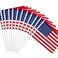 Anley US National United States Mini Flag 12 Pack Hand Held Small Miniature American Flags on Stick Fade Resistant Vivid Colors 5x8 Inch with Solid Pole Spear Top