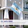 Anley Fly Breeze 3x5 Foot Argentina Flag Vivid Color and Fade proof Canvas Header and Double Stitched Argentinian National Flags Polyester with Brass Grommets 3 X 5 Ft