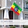 ANLEY Fly Breeze 3x5 Foot Ethiopia Flag Vivid Color and Fade Proof Canvas Header and Double Stitched Ethiopian National Flags Polyester with Brass Grommets 3 X 5 Ft