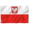 Anley Fly Breeze 3x5 Foot Poland State Ensign Flag Vivid Color and Fade proof Canvas Header and Double Stitched Polish Eagle Flags Polyester with Brass Grommets 3 X 5 Ft