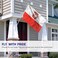 Anley Fly Breeze 3x5 Foot Poland State Ensign Flag Vivid Color and Fade proof Canvas Header and Double Stitched Polish Eagle Flags Polyester with Brass Grommets 3 X 5 Ft
