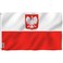 Anley Fly Breeze 3x5 Foot Poland State Ensign Flag Vivid Color and Fade proof Canvas Header and Double Stitched Polish Eagle Flags Polyester with Brass Grommets 3 X 5 Ft